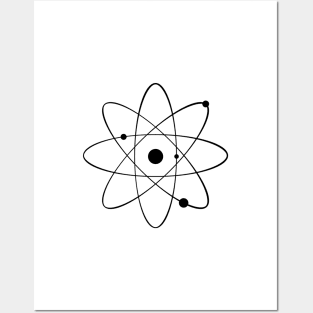 The Atom (icon symbolizes the atom in black) - ORENOB Posters and Art